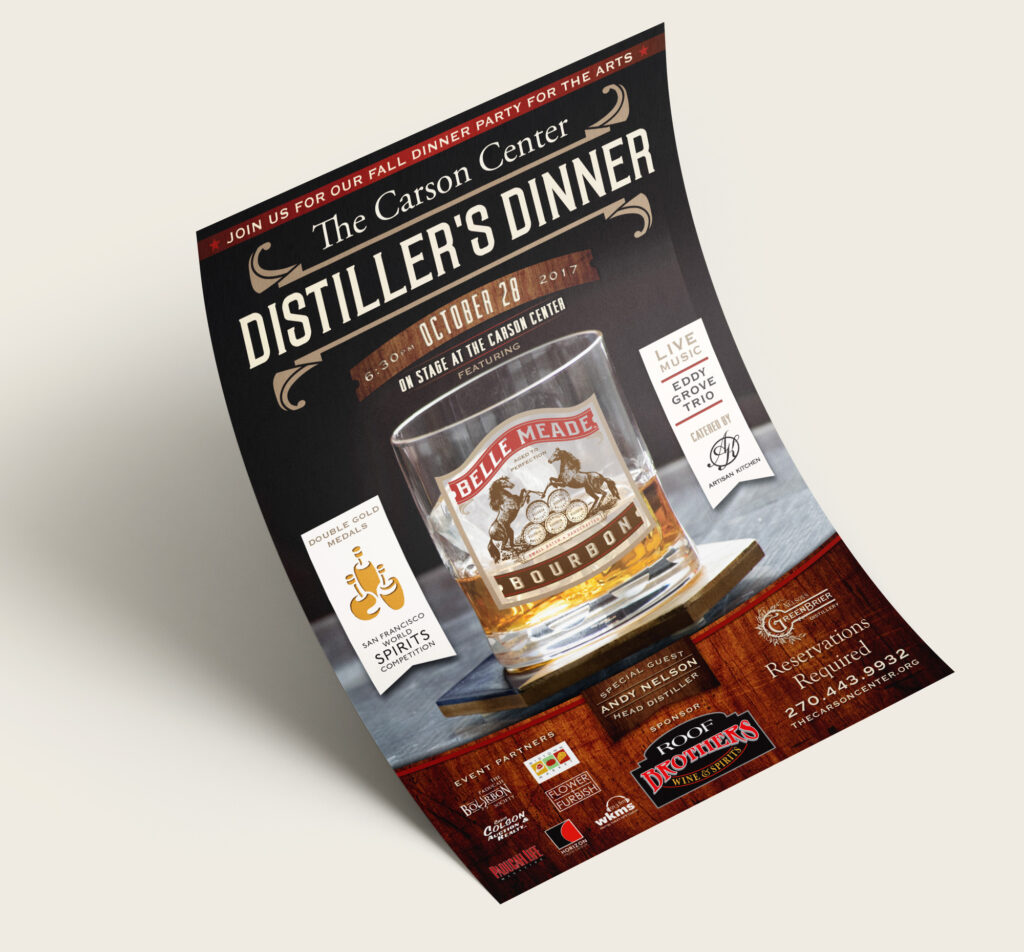 Distillers' Dinner promotional poster design